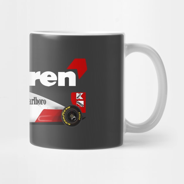 Ayrton Senna's McLaren Honda MP4/8 Illustration by Burro Wheel